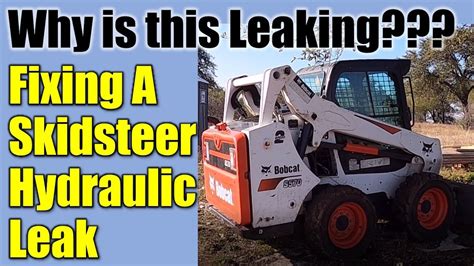 hydraulic fluid leak on skid steer|bobcat 773 hydraulic leak.